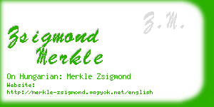 zsigmond merkle business card